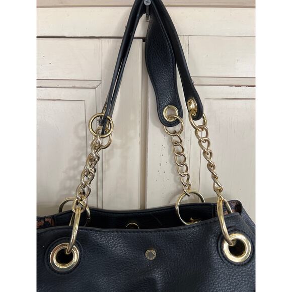 Steve Madden large black bucket back shoulder bag gold hardwear - Picture 2 of 5